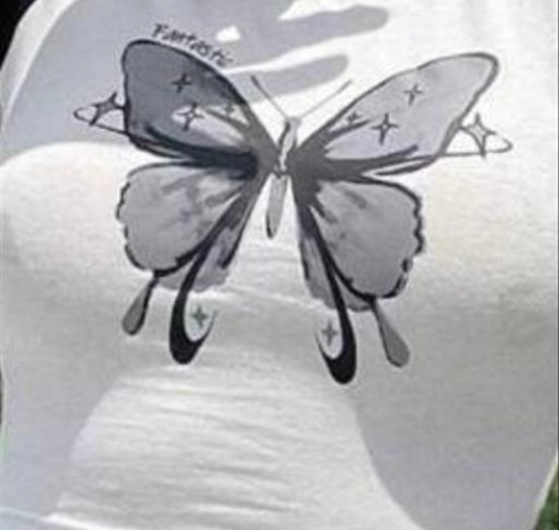 Butterfly print tee