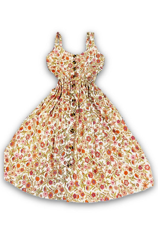 Summer dress in Beige print